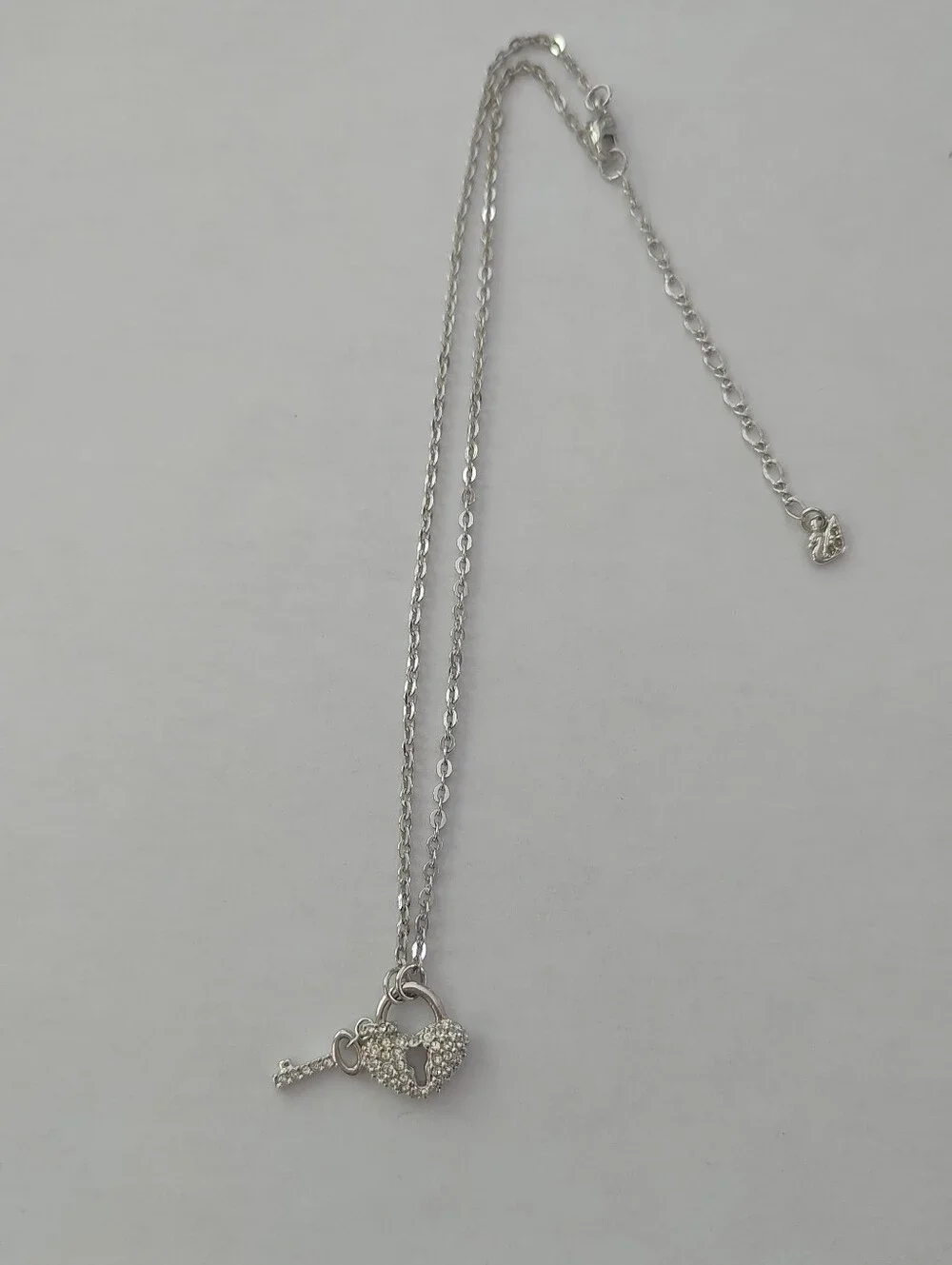 Swarovski Heart Lock & Key Necklace - Picture 2 of 7